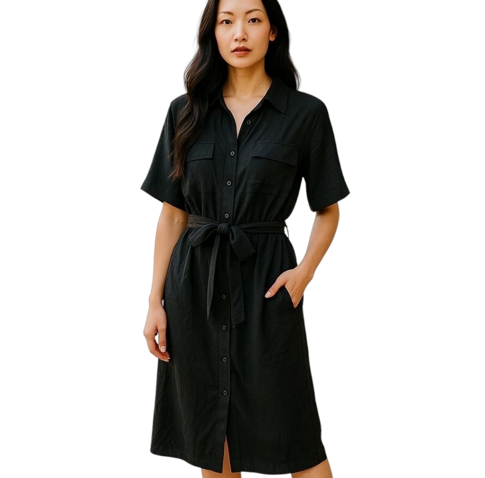 Universal Standard Black Dress. Brand New With Tags. Size Medium ( 18-20) - Picture 2 of 8